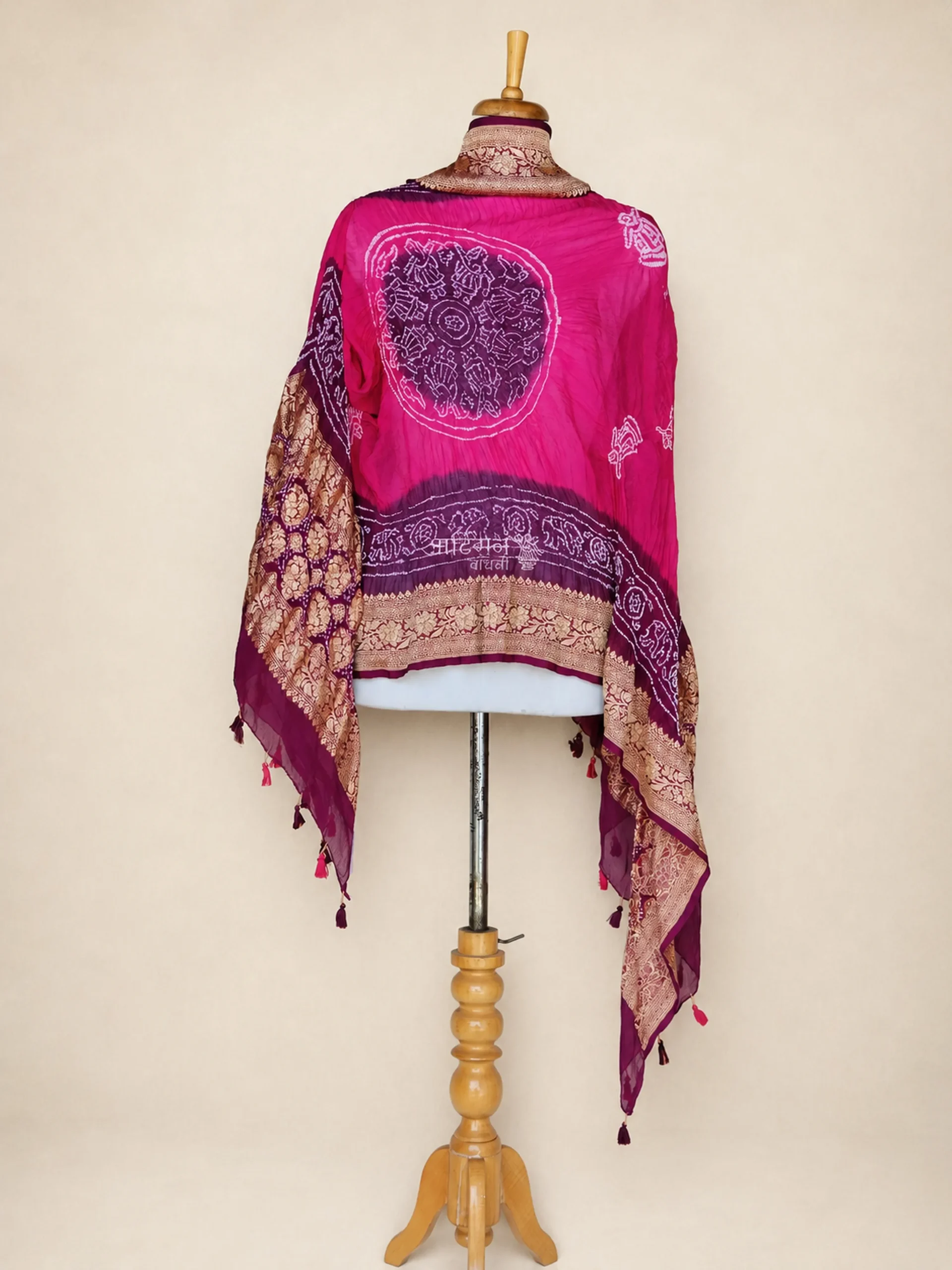 Banarasi Border - Clean Layout Pure Chiffon Georgette Dupatta