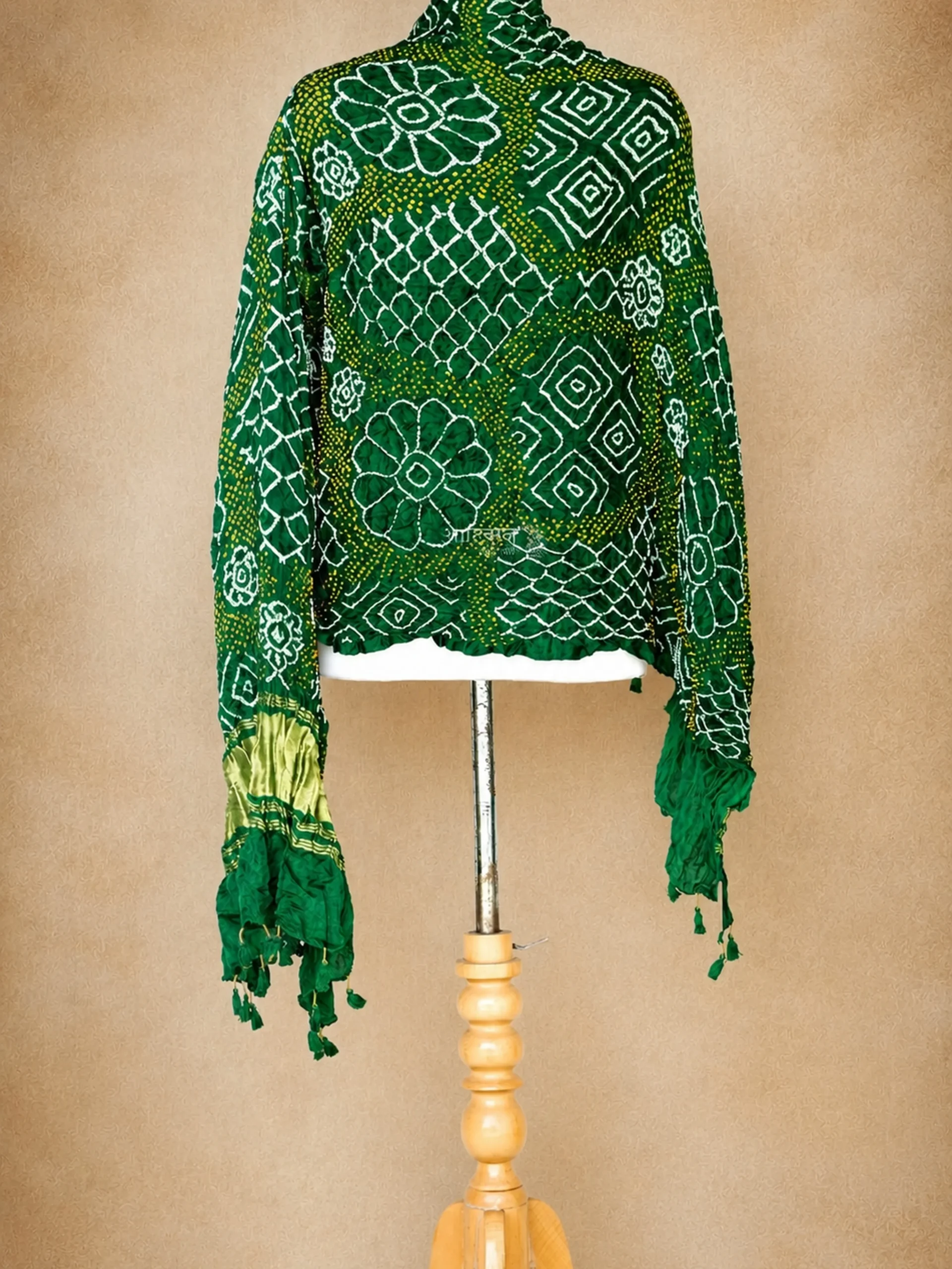 Elegant Gaji Silk Bandhani Dupatta