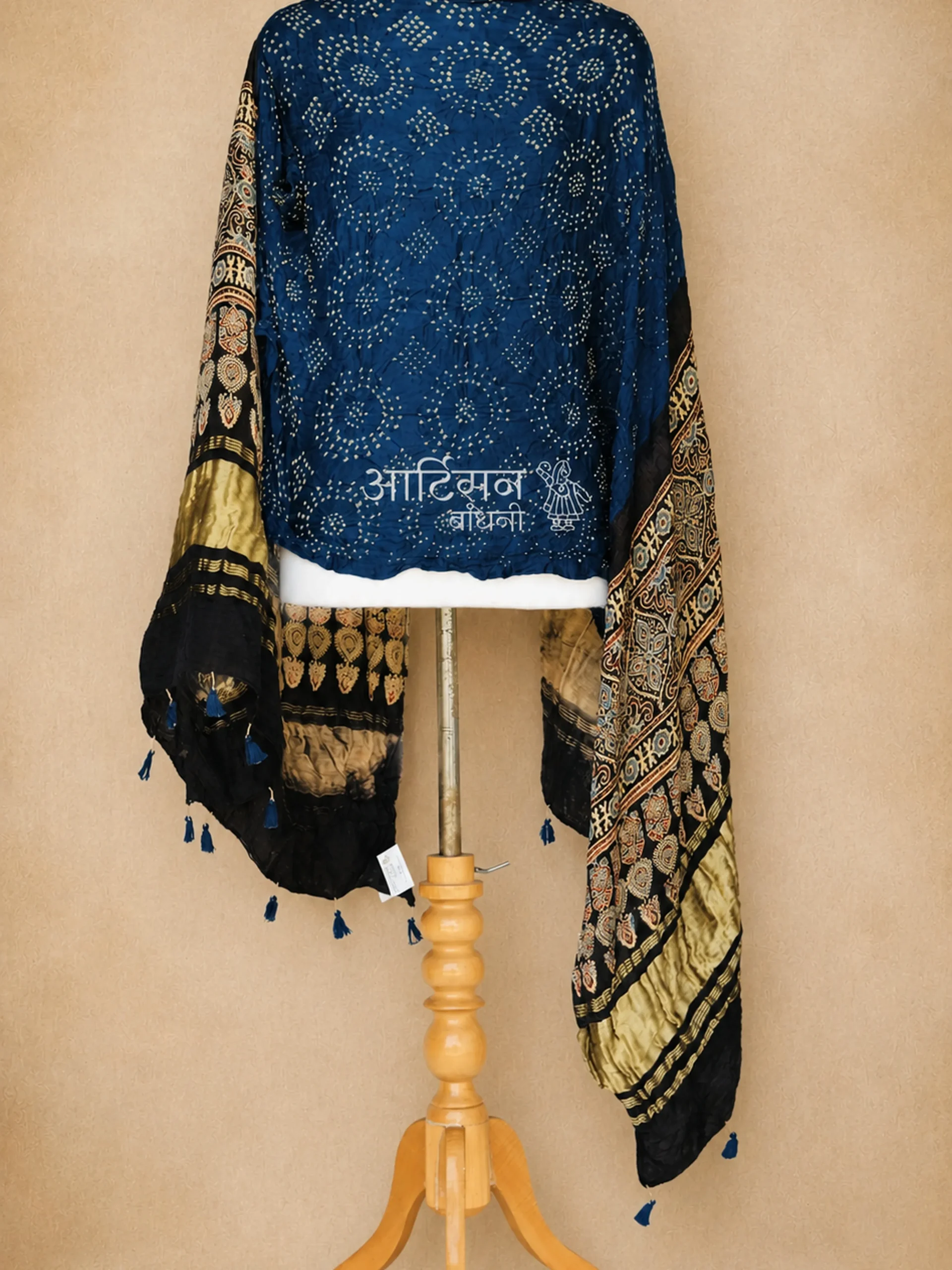 Traditional Rai Bandhani Gaji Silk Dupatta
