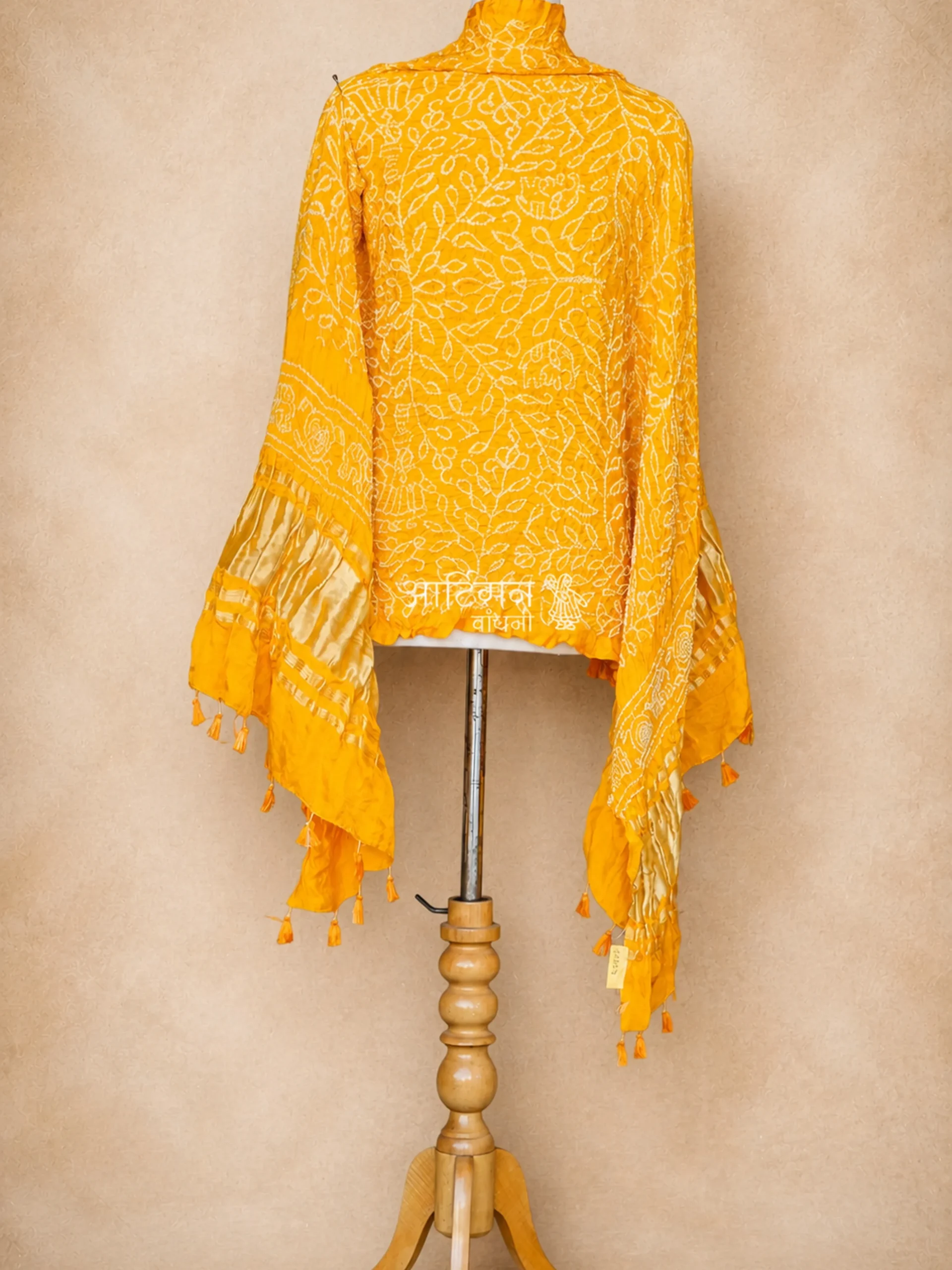 lassic  Bandhani Gaji Silk Dupatta from Bhuj