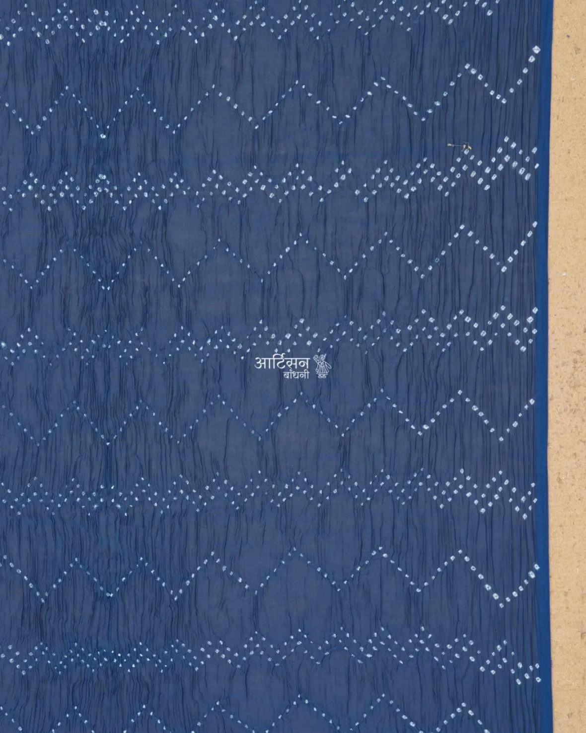 Astonishing Sapphire Blue Pure Mul Chanderi Custom Kameez Fabric Panel