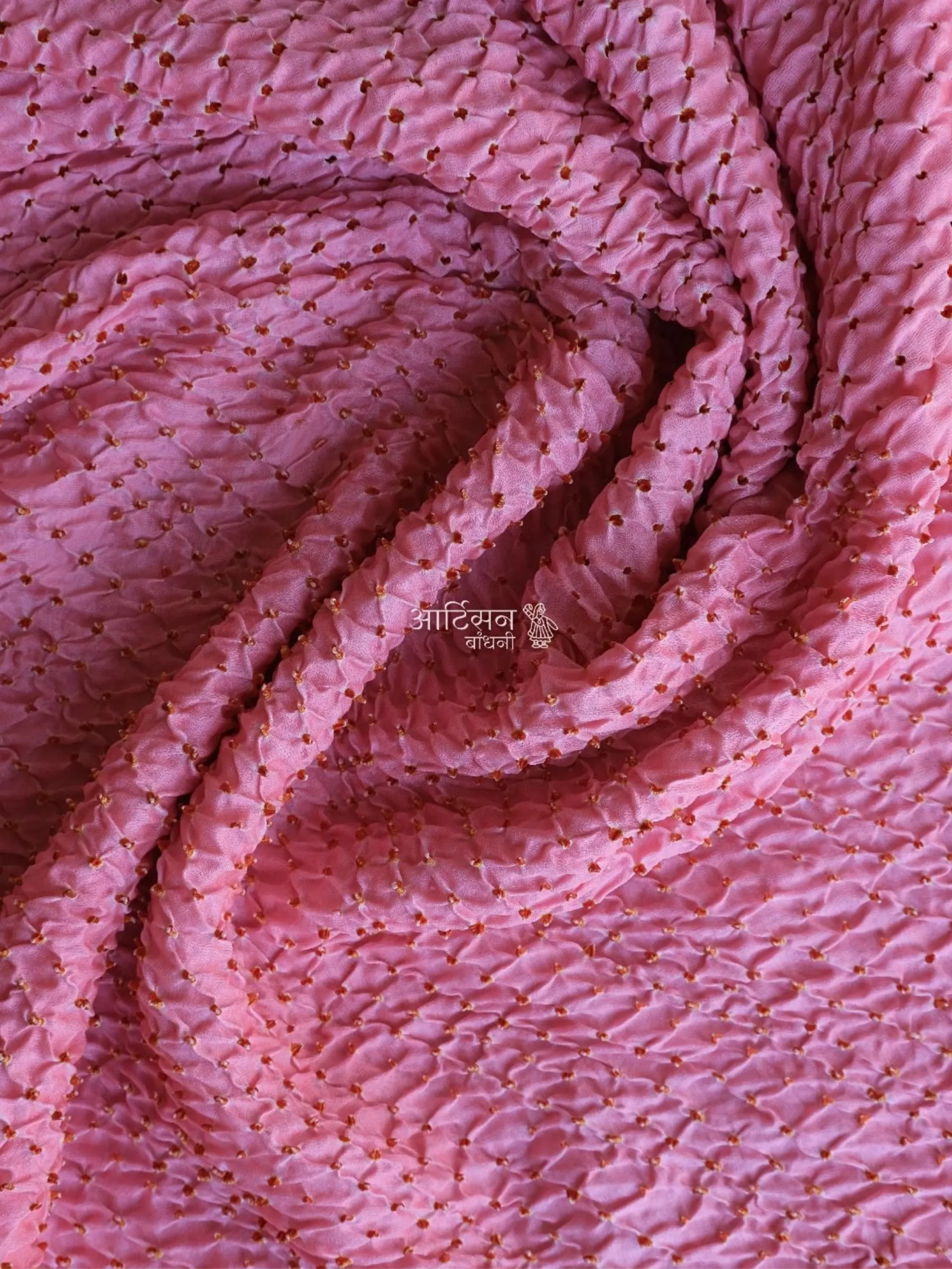 Premium Heritage Series: Pure Gaji Silk Running Fabric in Sorbet Tones