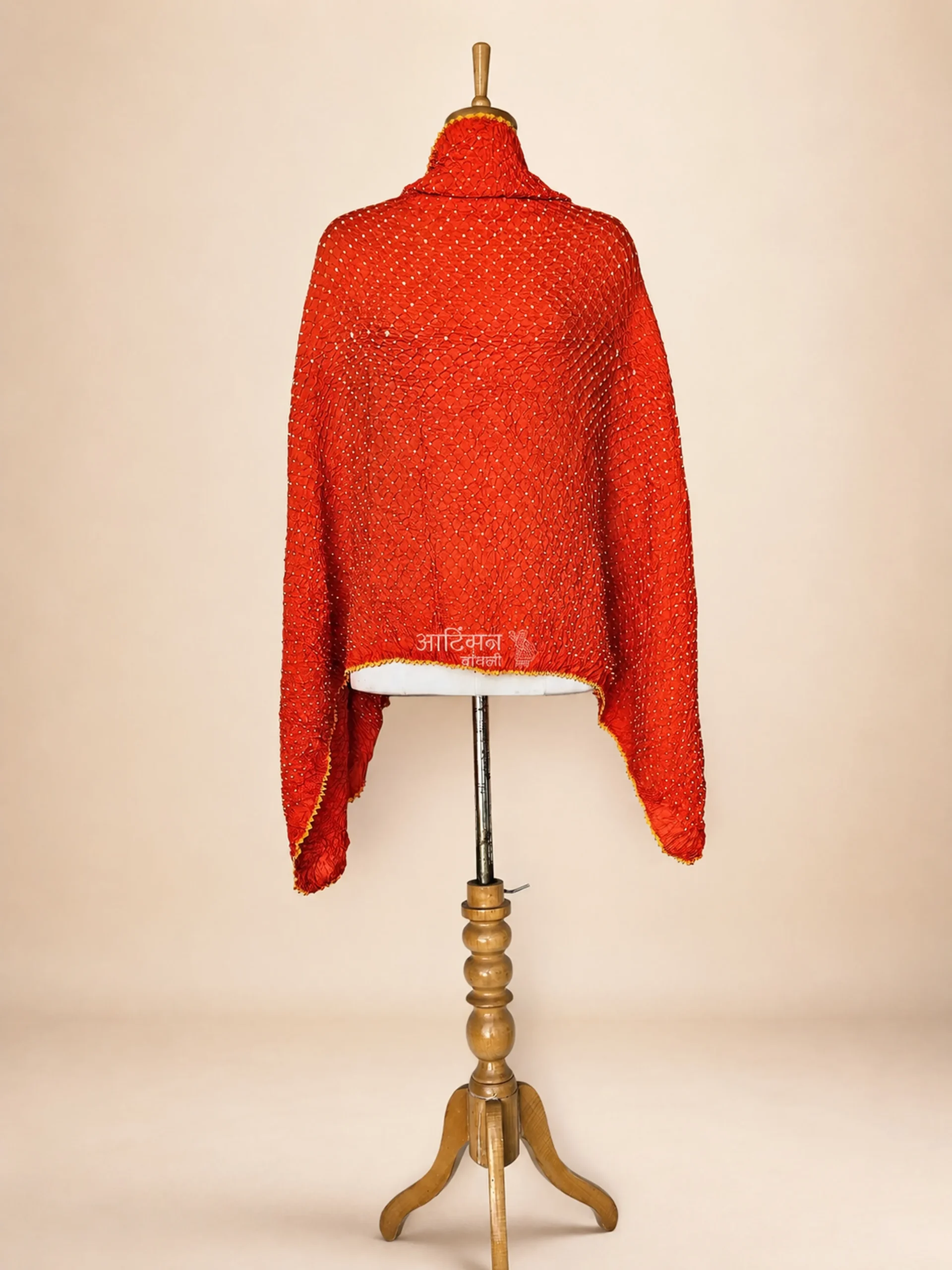 Noor-e-Surkh – Handcrafted Modal Silk Bandhani Dupatta