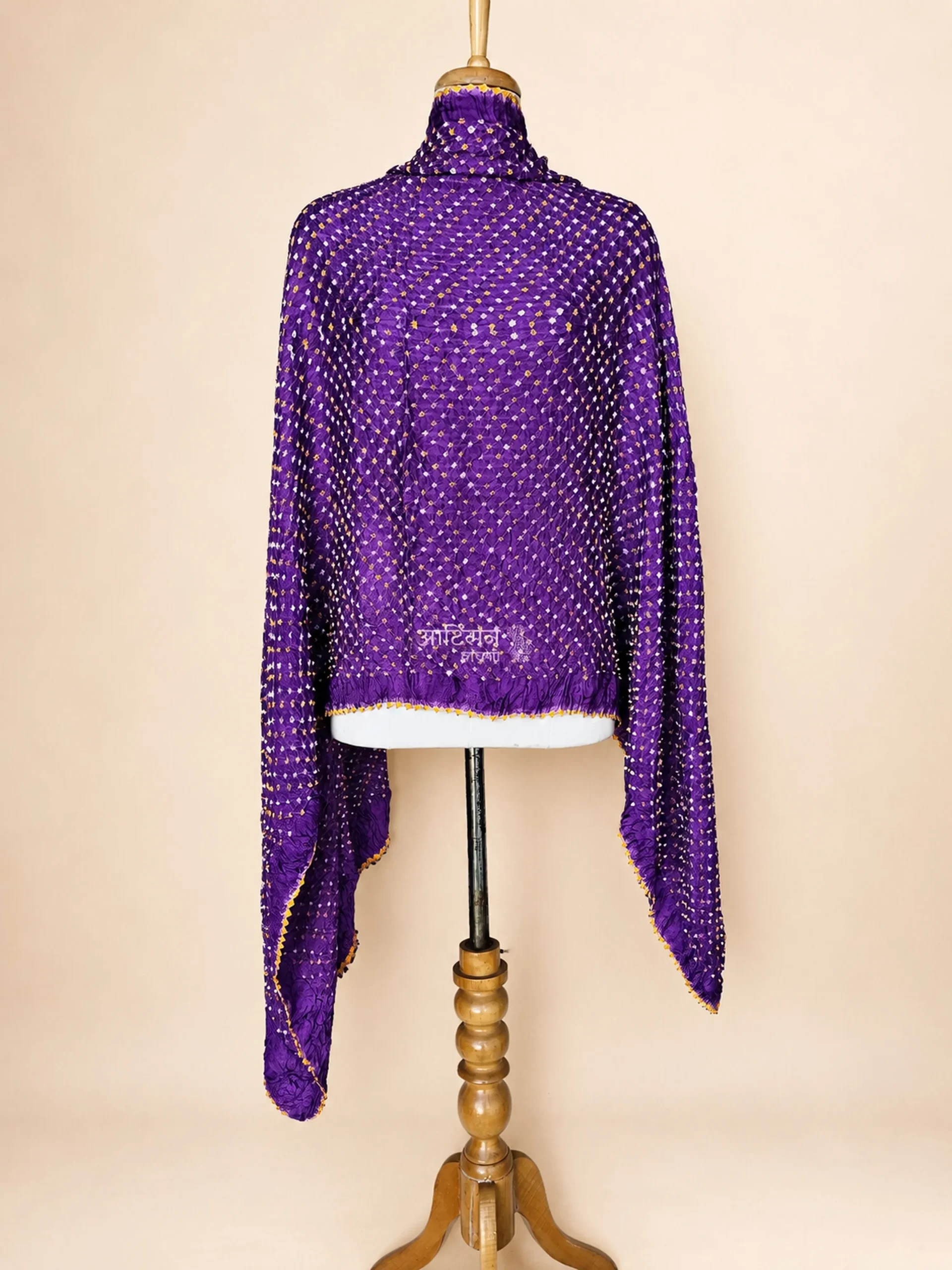 Royal Orchid – Authentic Modal Silk Bandhani Dupatta