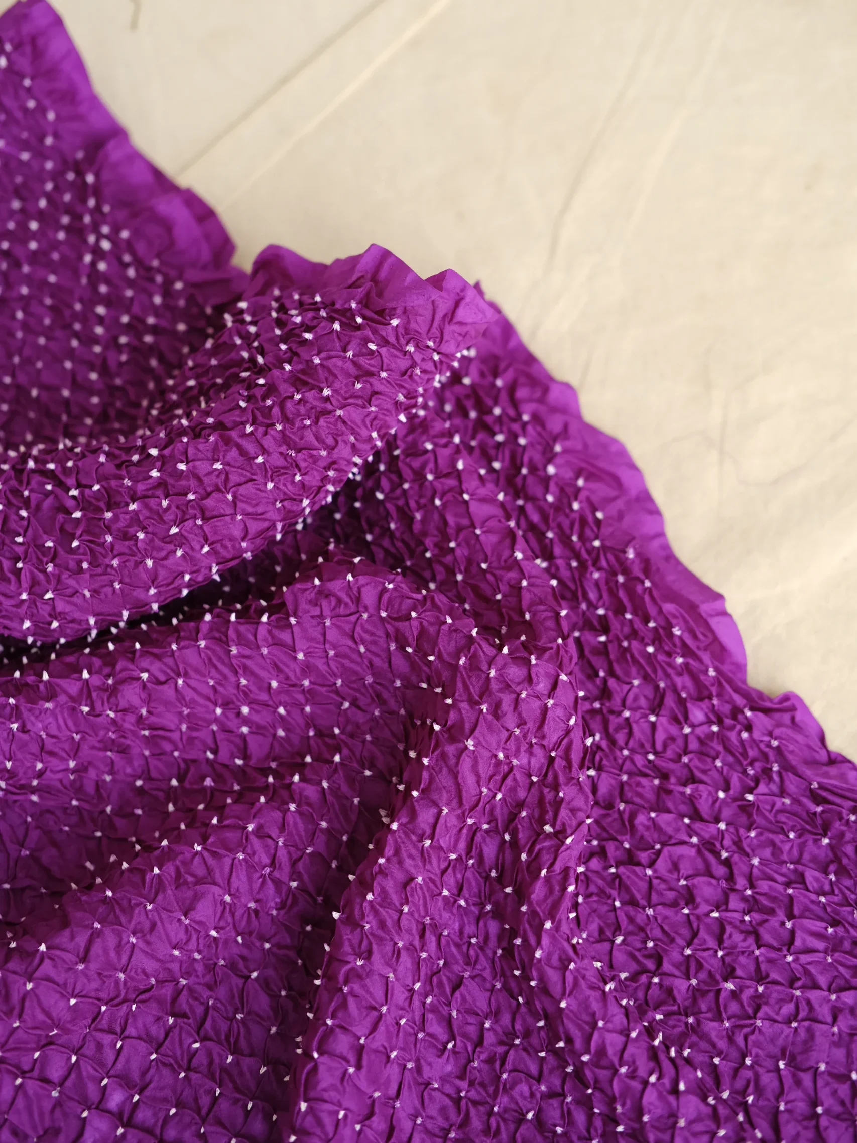 Handloom Banglory Silk Purple Dress Piece for Custom Outfits