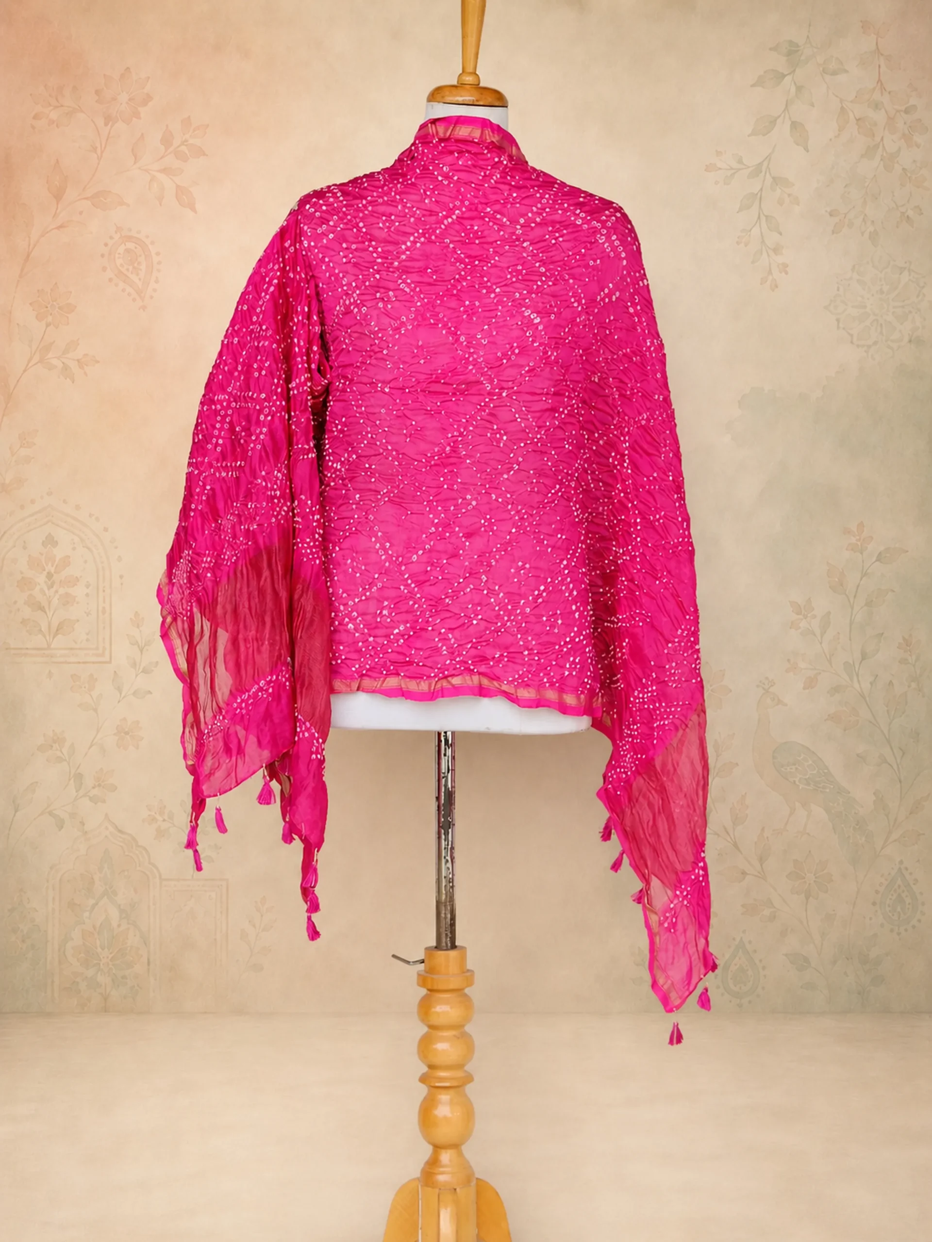 Ethereal Blossom Pure Chanderi Cotton Silk Designer Dupatta
