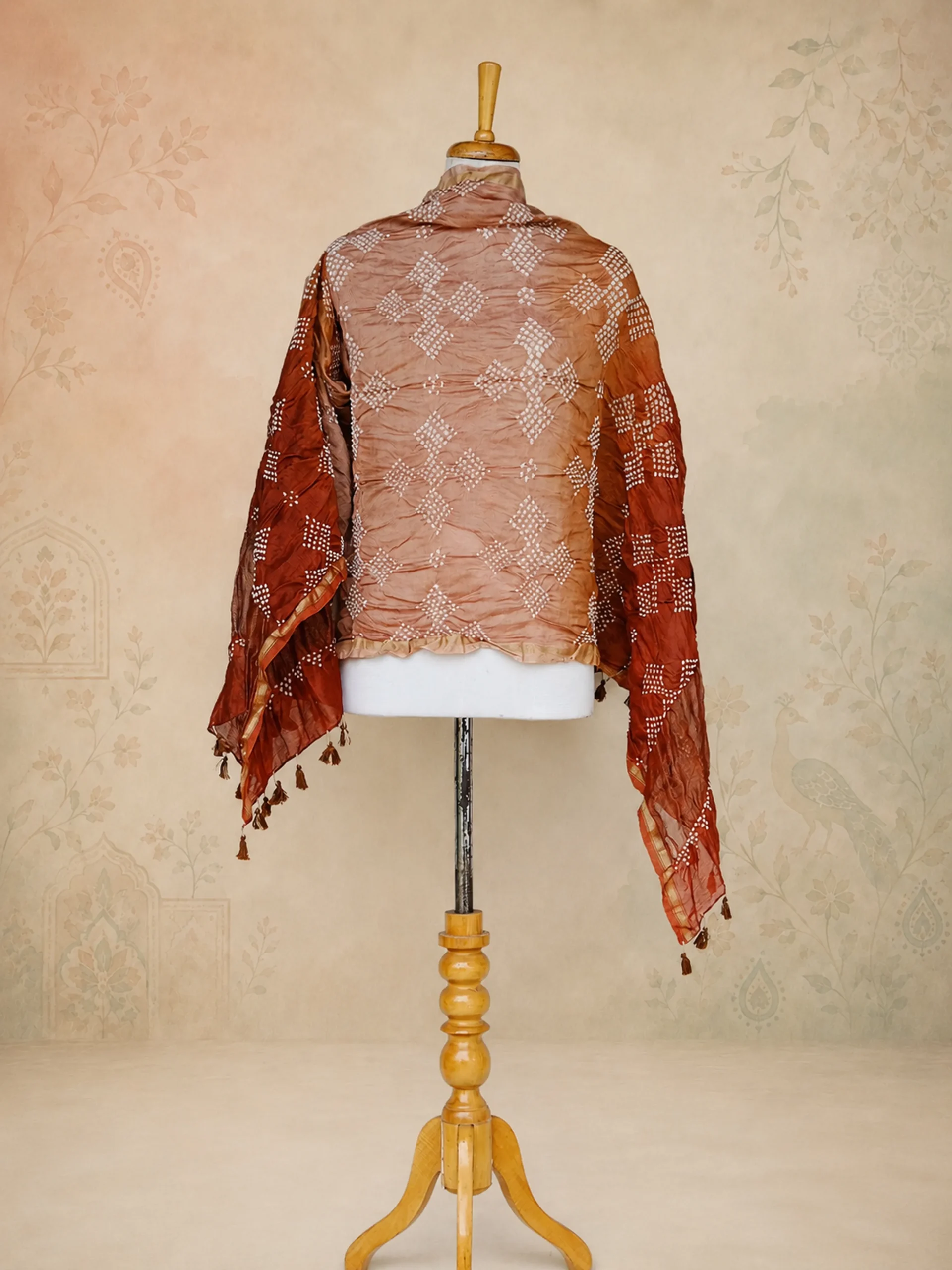 Pure Chanderi Silk Luxury Dupatta for Festive Occasions – Earth Browns