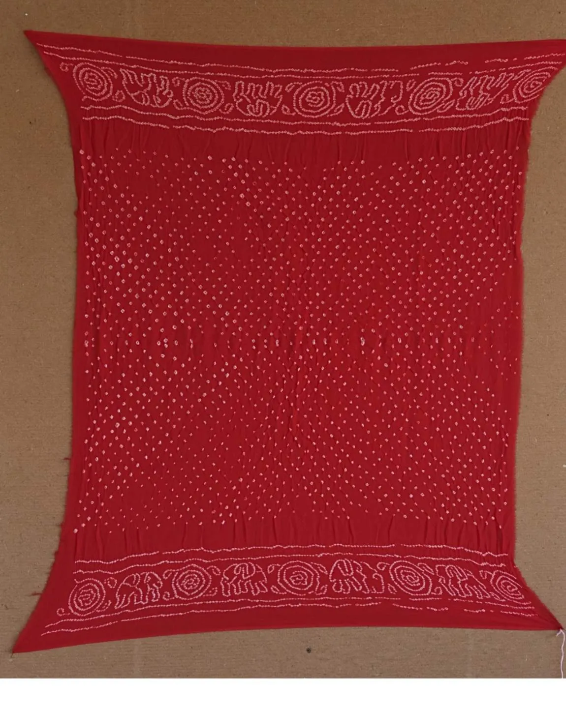 Handtied Bandhani Blouse Material for Contemporary Bridal Trousseaus