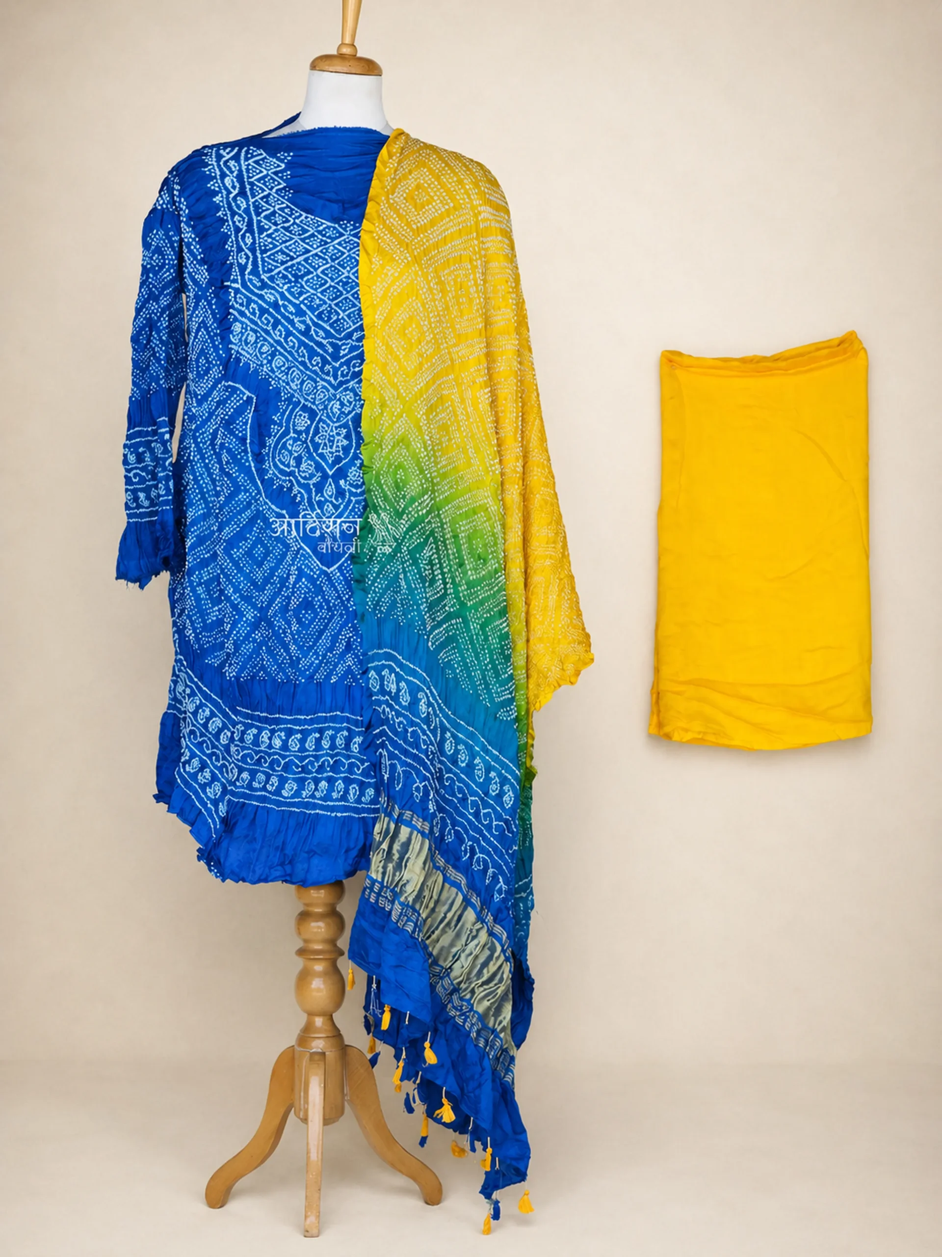 Kutchi Virasat – Traditional Handcrafted Gaji Silk Bandhani Aabha