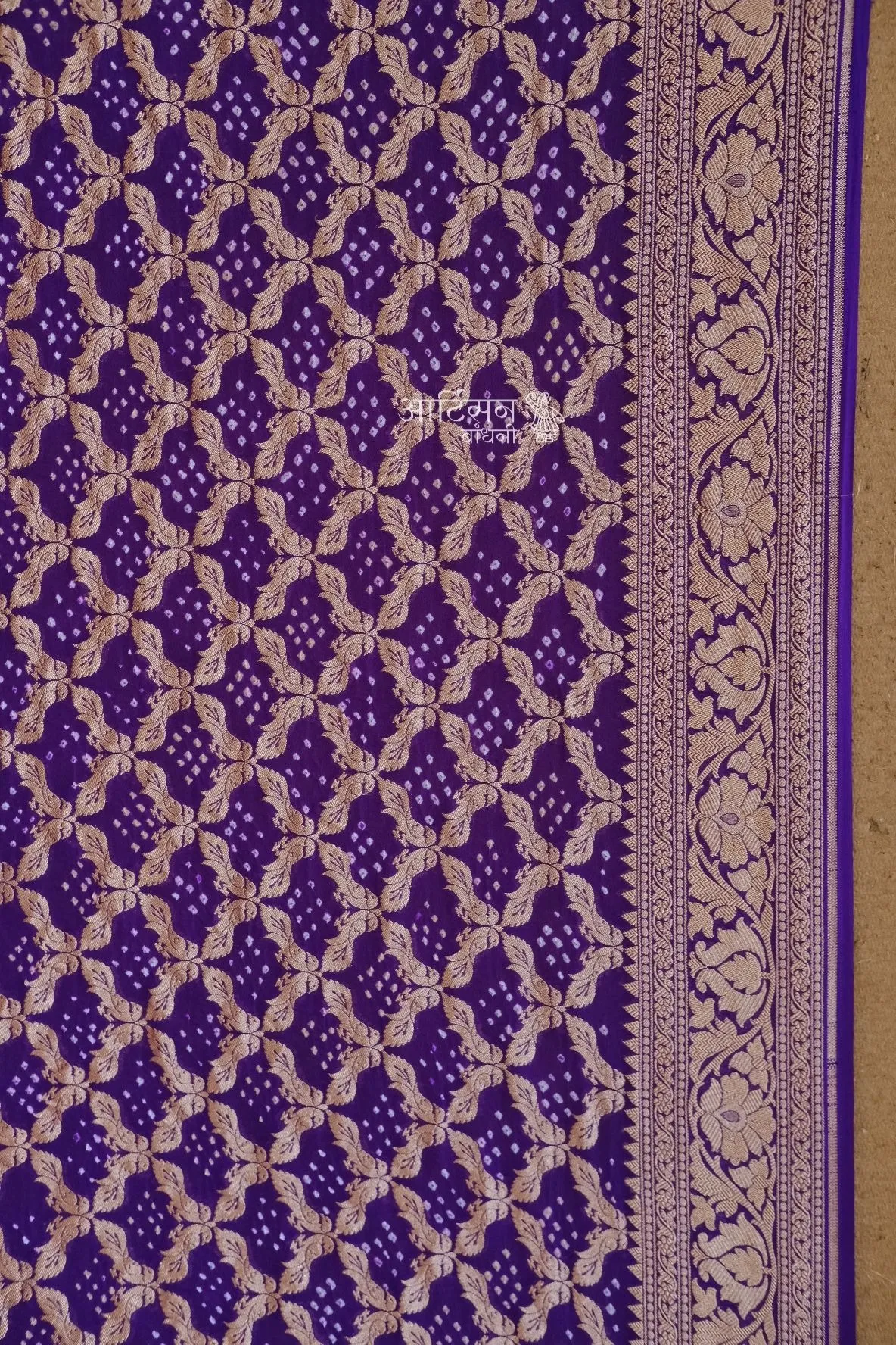 Hand-Tied Tiny Bindi Bandhej Blouse Piece