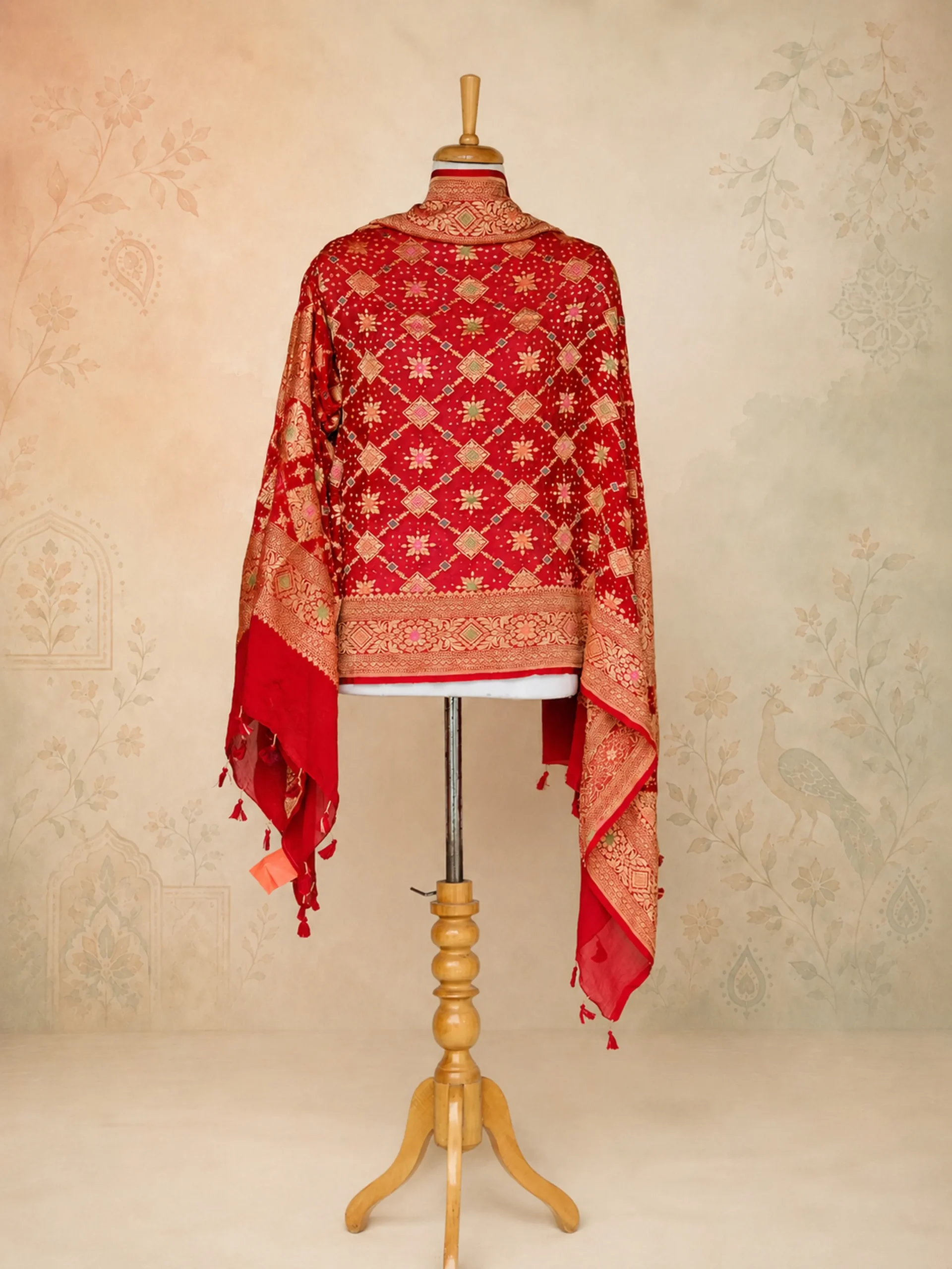 Boutique Edition Pure Chiffon Georgette Red Dupatta