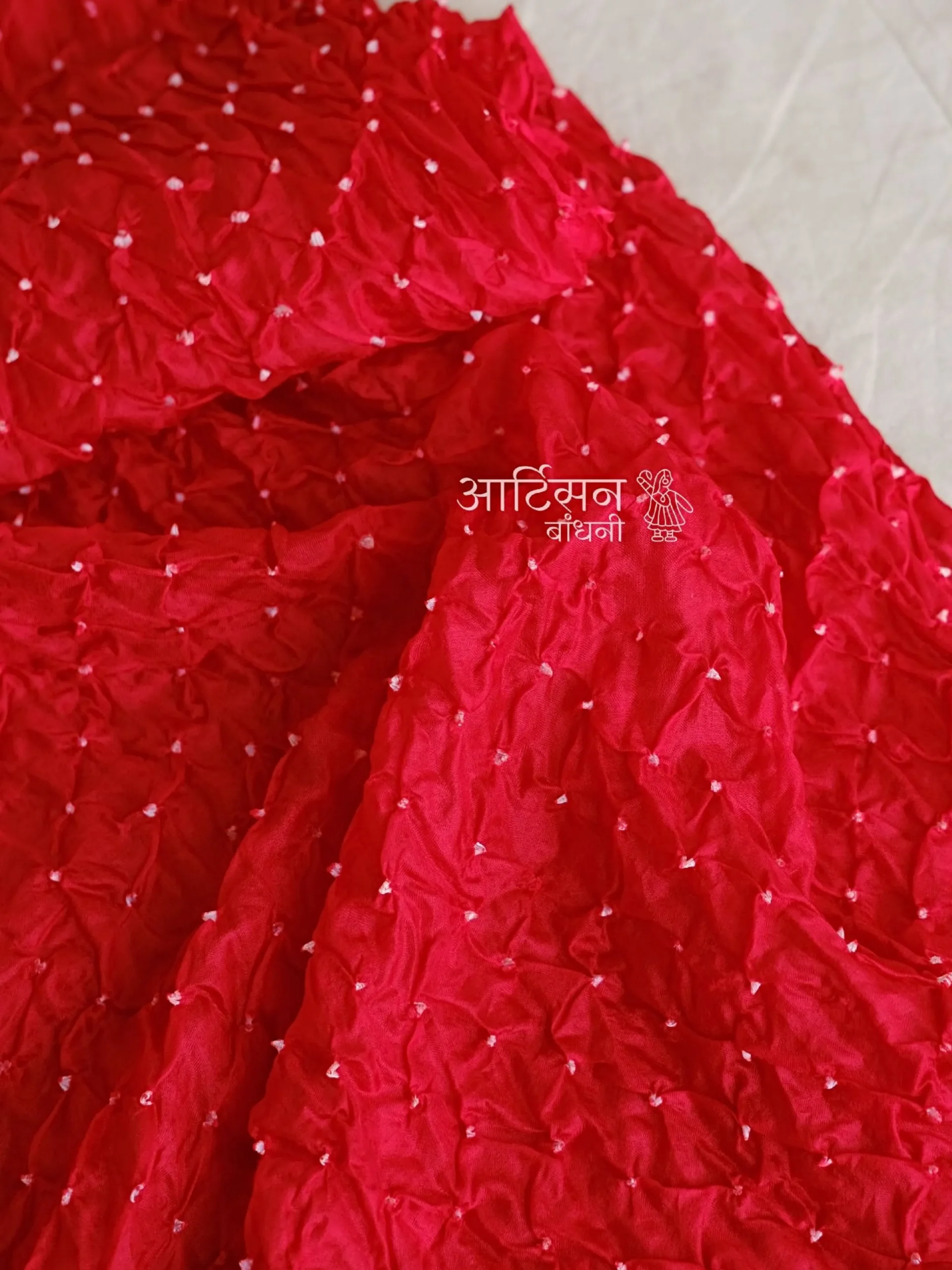 Majestic Festive Wear Bangalori Silk Unstitched Fabric in Royal Red